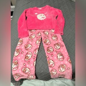 Magic Pink Kids Pajama Bottoms with Santa Print